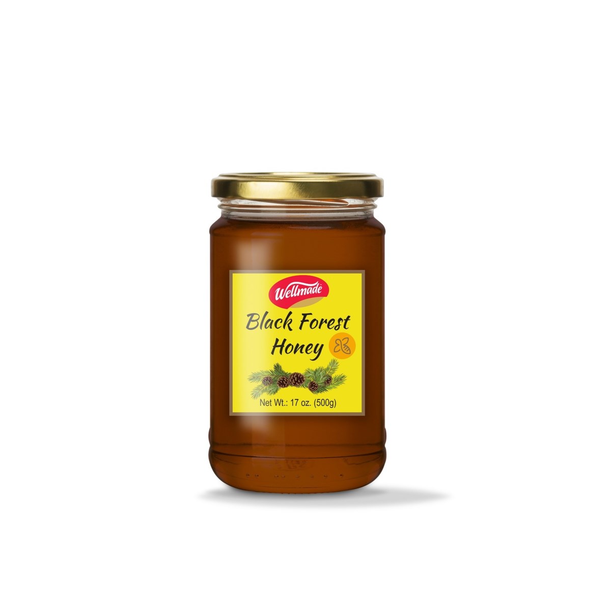 Black Forest Honey in glass jar "Wellmade" 500g *